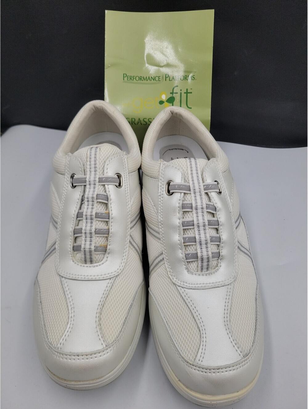 Get Fit Grasshoppers Size 9.5 M Ladies Slip On Shoes Off White